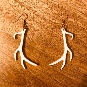White “Antler” Earrings